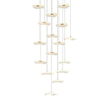Small Acrylic Lotus Leaves LED Creative Modern Staircase Chandelier - Cyran Lamps