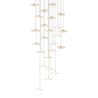 Small Acrylic Lotus Leaves LED Creative Modern Staircase Chandelier - Cyran Lamps