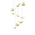 Small Butterflies Creative Three Step Dimming Modern Long Chandelier - Cyran Lamps
