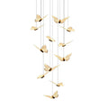 Small Butterflies Creative Three Step Dimming Modern Long Chandelier - Cyran Lamps