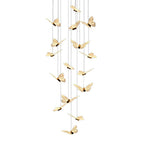 Small Butterflies Creative Three Step Dimming Modern Long Chandelier - Cyran Lamps