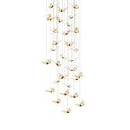 Small Butterflies Creative Three Step Dimming Modern Long Chandelier - Cyran Lamps