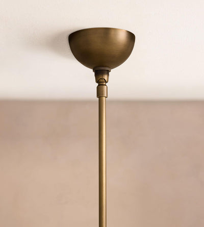Snowflake Alabaster Orb Chandelier - ∅ 15″ x H 59″Bronze & WhiteCyranlamps