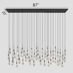 Solitaire Linear Chandelier 37'' 50'' 70'' 87" 120"W - Cyran Lamps