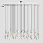 Solitaire Linear Chandelier 37'' 50'' 70'' 87" 120"W - Cyran Lamps