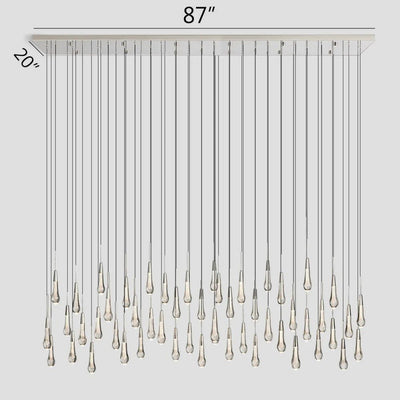 Solitaire Linear Chandelier 37'' 50'' 70'' 87" 120"W - Cyran Lamps