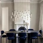 Solitaire Linear Chandelier 37'' 50'' 70'' 87" 120"W - Cyran Lamps