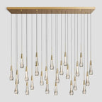 Solitaire Linear Chandelier 37'' 50'' 70'' 87" 120"W - Cyran Lamps
