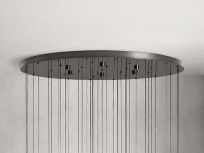 Soltaire Modern 17'' 24'' 36'' 58'' Round Chandelier Lighting - Cyran Lamps