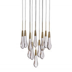 Soltaire Modern 17'' 24'' 36'' 58'' Round Chandelier Lighting - Cyran Lamps