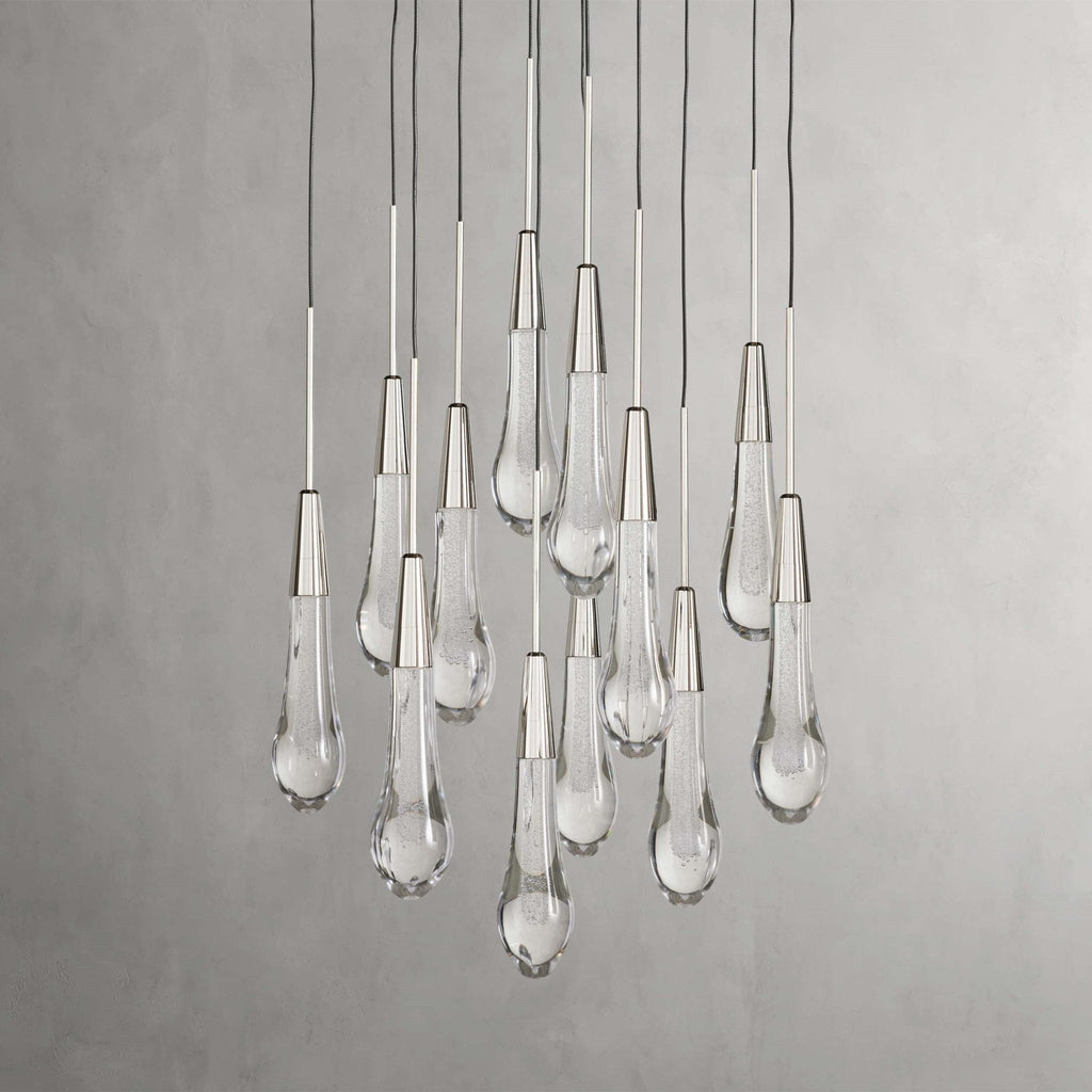 Soltaire Modern 17'' 24'' 36'' 58'' Round Chandelier Lighting - Cyran Lamps