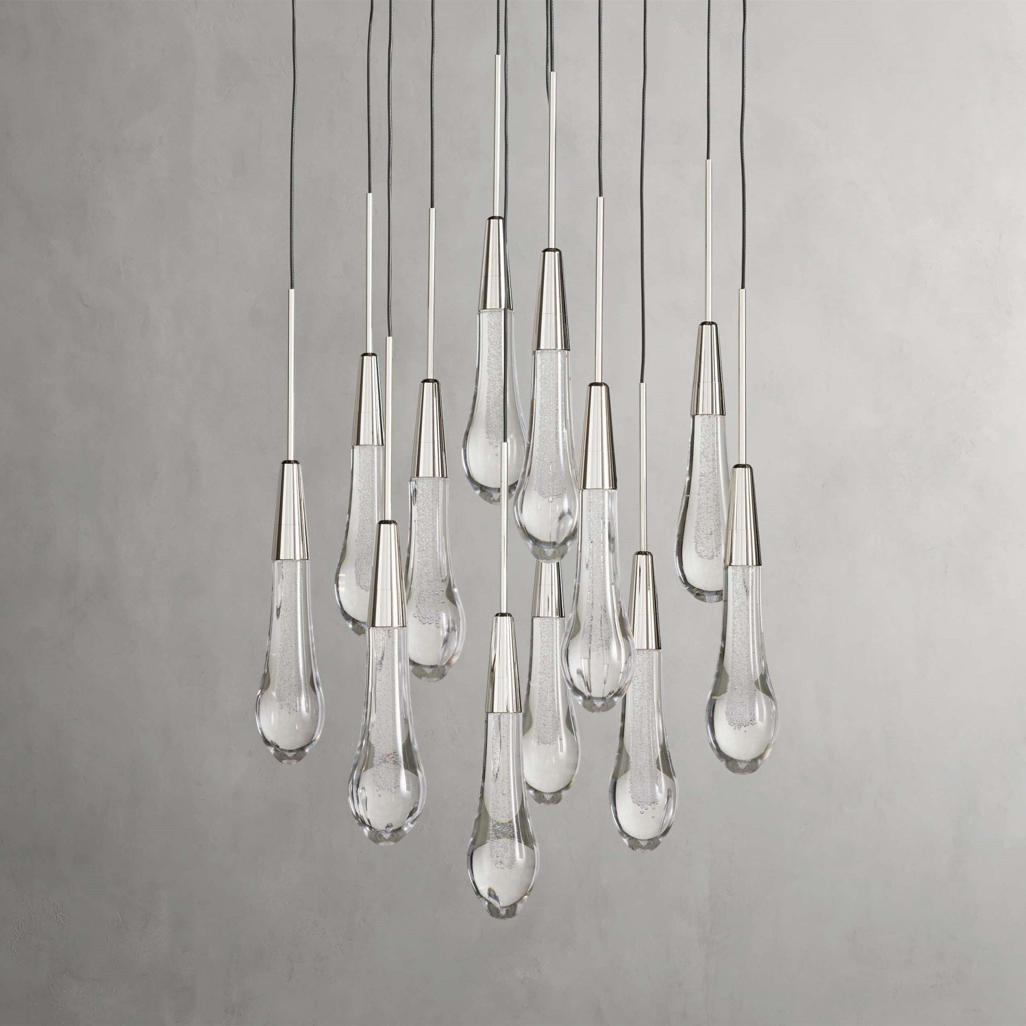 Soltaire Modern 17'' 24'' 36'' 58'' Round Chandelier Lighting - Cyran Lamps