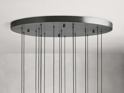 Soltaire Modern 17'' 24'' 36'' 58'' Round Chandelier Lighting - Cyran Lamps