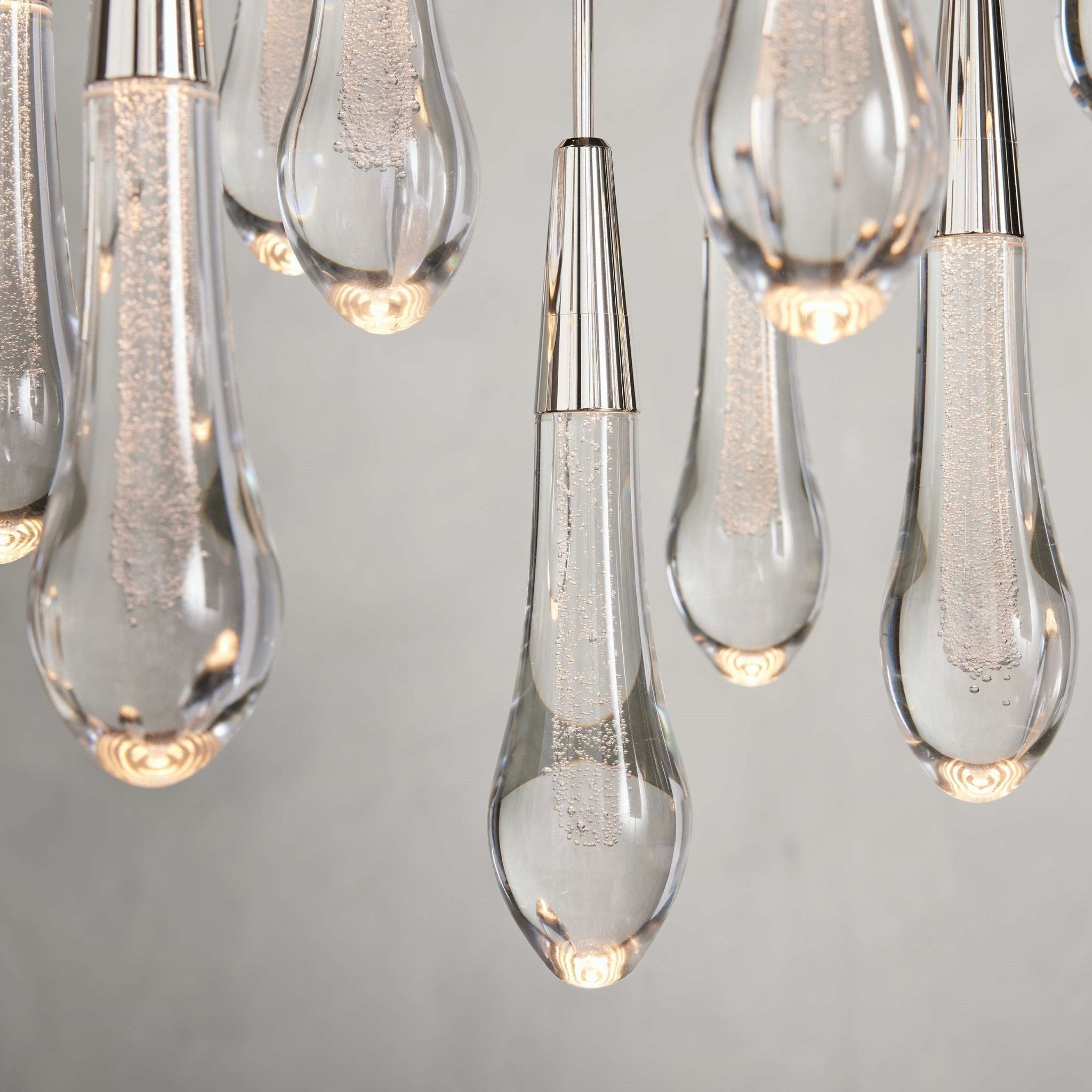 Soltaire Modern 17'' 24'' 36'' 58'' Round Chandelier Lighting - Cyran Lamps