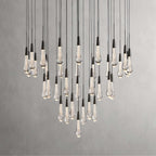 Soltaire Modern 17'' 24'' 36'' 58'' Round Chandelier Lighting - Cyran Lamps