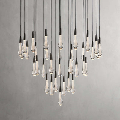 Soltaire Modern 17'' 24'' 36'' 58'' Round Chandelier Lighting - Cyran Lamps