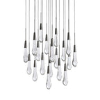 Soltaire Modern 17'' 24'' 36'' 58'' Round Chandelier Lighting - Cyran Lamps