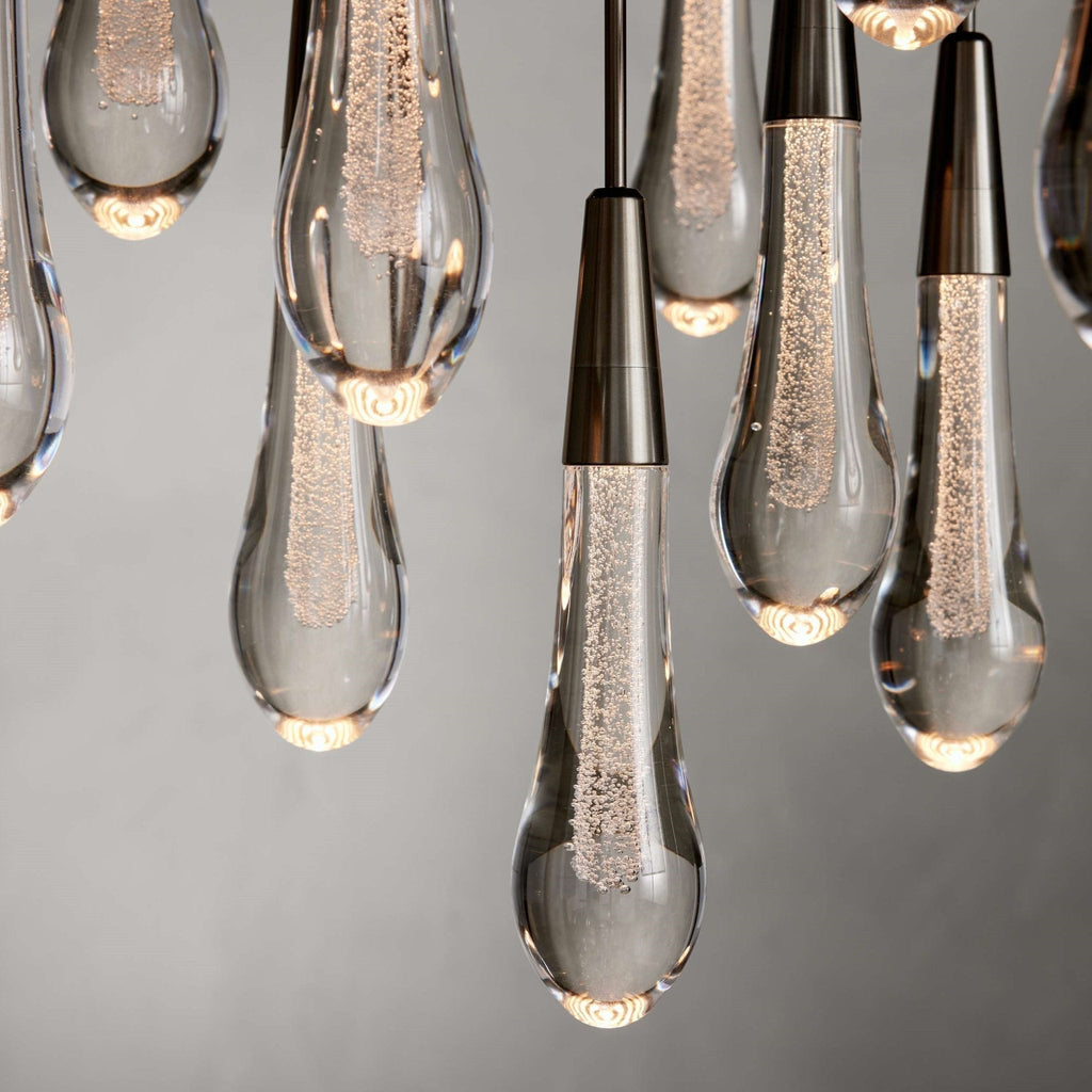 Soltaire Modern 17'' 24'' 36'' 58'' Round Chandelier Lighting - Cyran Lamps
