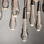 Soltaire Modern 17'' 24'' 36'' 58'' Round Chandelier Lighting - Cyran Lamps