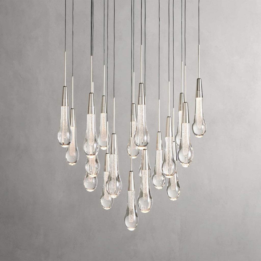 Soltaire Modern 17'' 24'' 36'' 58'' Round Chandelier Lighting - Cyran Lamps