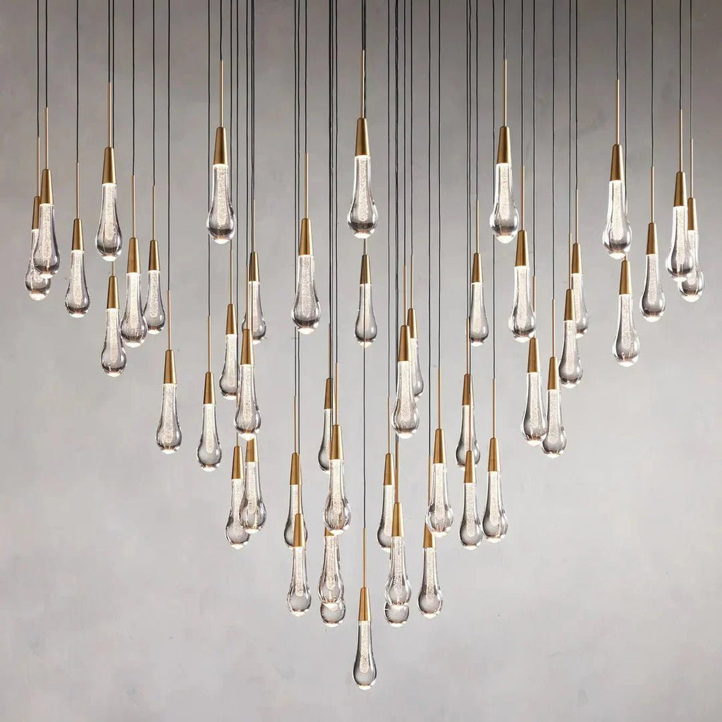 Soltaire Modern 17'' 24'' 36'' 58'' Round Chandelier Lighting - Cyran Lamps