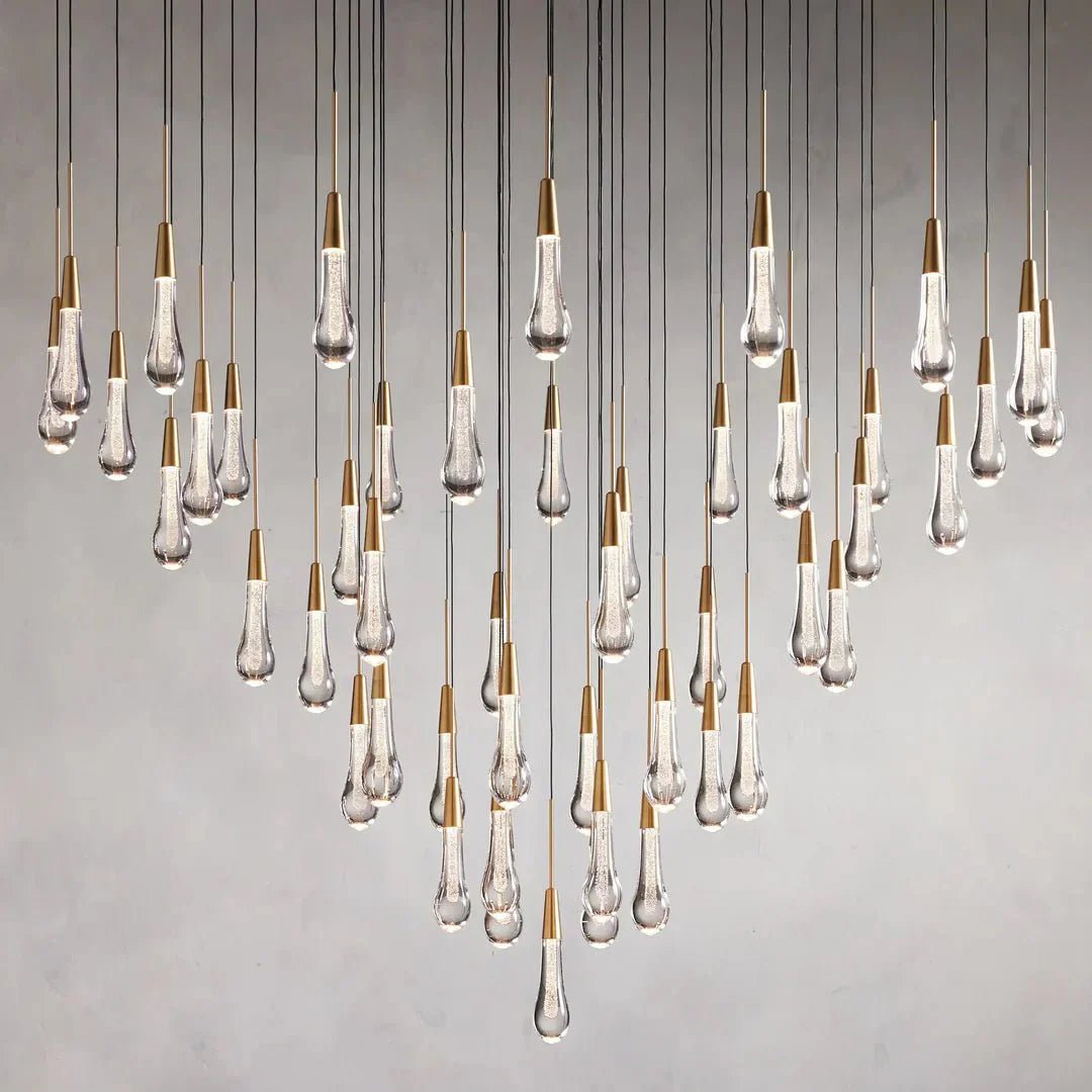 Soltaire Modern 17'' 24'' 36'' 58'' Round Chandelier Lighting - Cyran Lamps