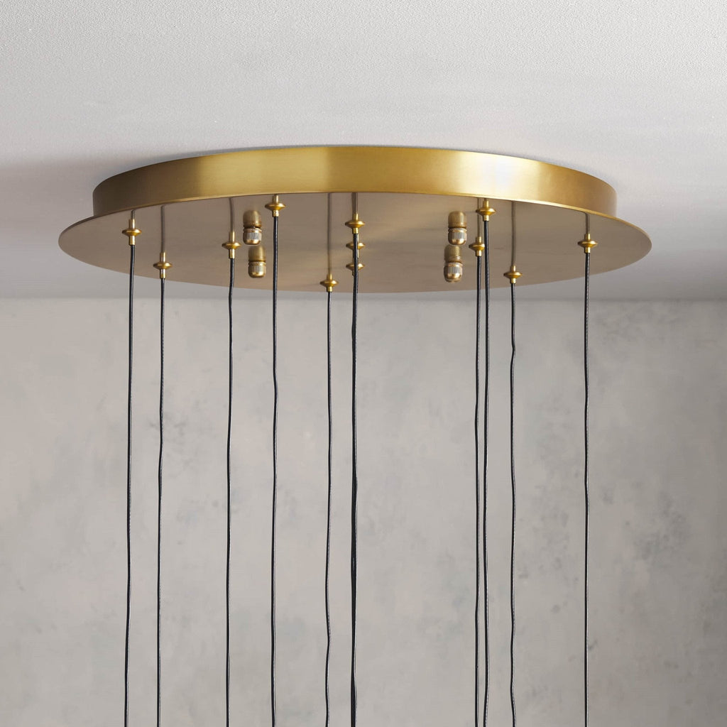 Soltaire Modern 17'' 24'' 36'' 58'' Round Chandelier Lighting - Cyran Lamps