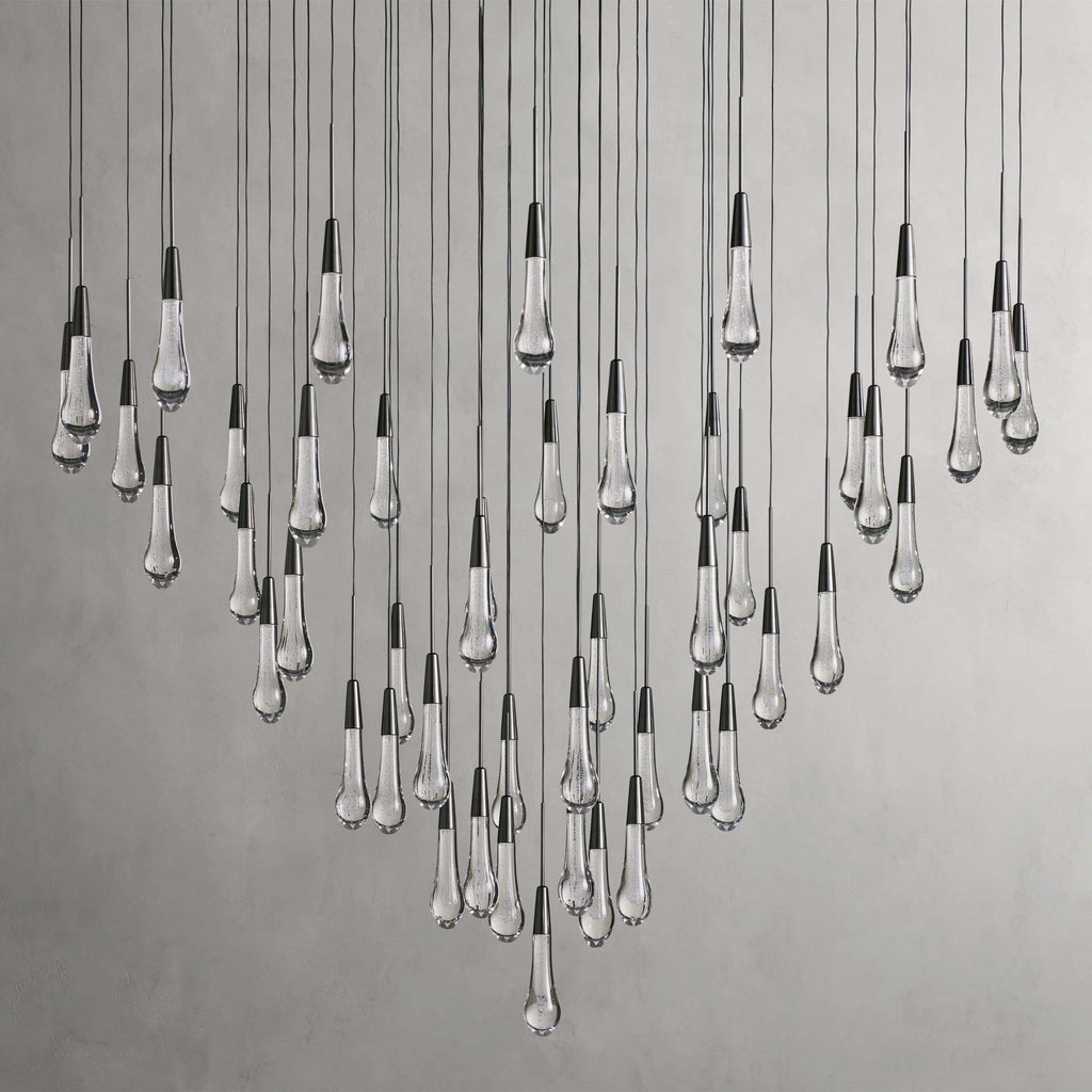 Soltaire Modern 17'' 24'' 36'' 58'' Round Chandelier Lighting - Cyran Lamps