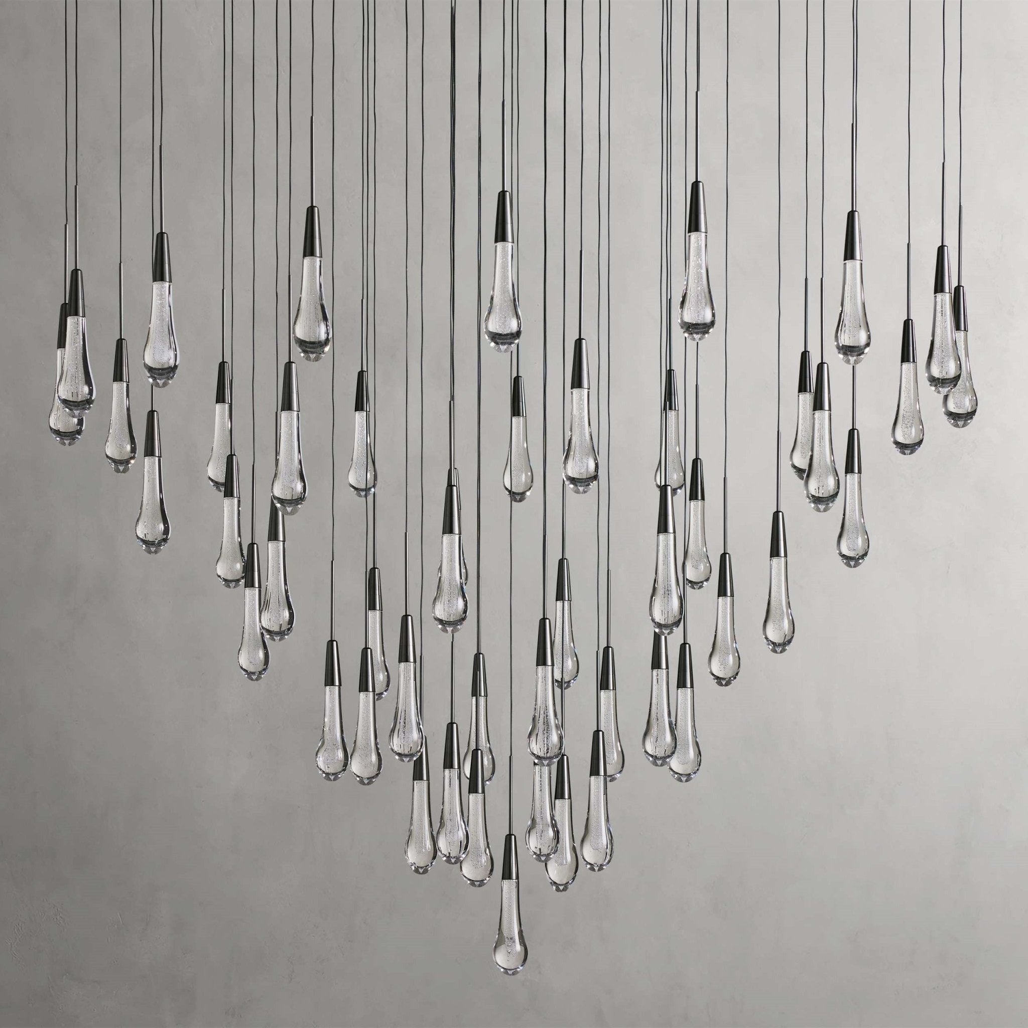 Soltaire Modern 17'' 24'' 36'' 58'' Round Chandelier Lighting - Cyran Lamps