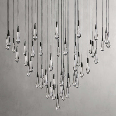 Soltaire Modern 17'' 24'' 36'' 58'' Round Chandelier Lighting - Cyran Lamps