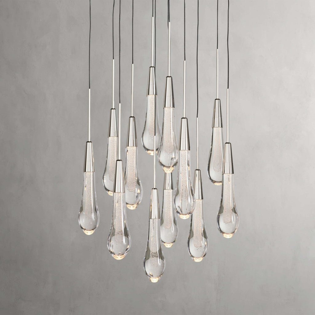 Soltaire Modern 17'' 24'' 36'' 58'' Round Chandelier Lighting - Cyran Lamps