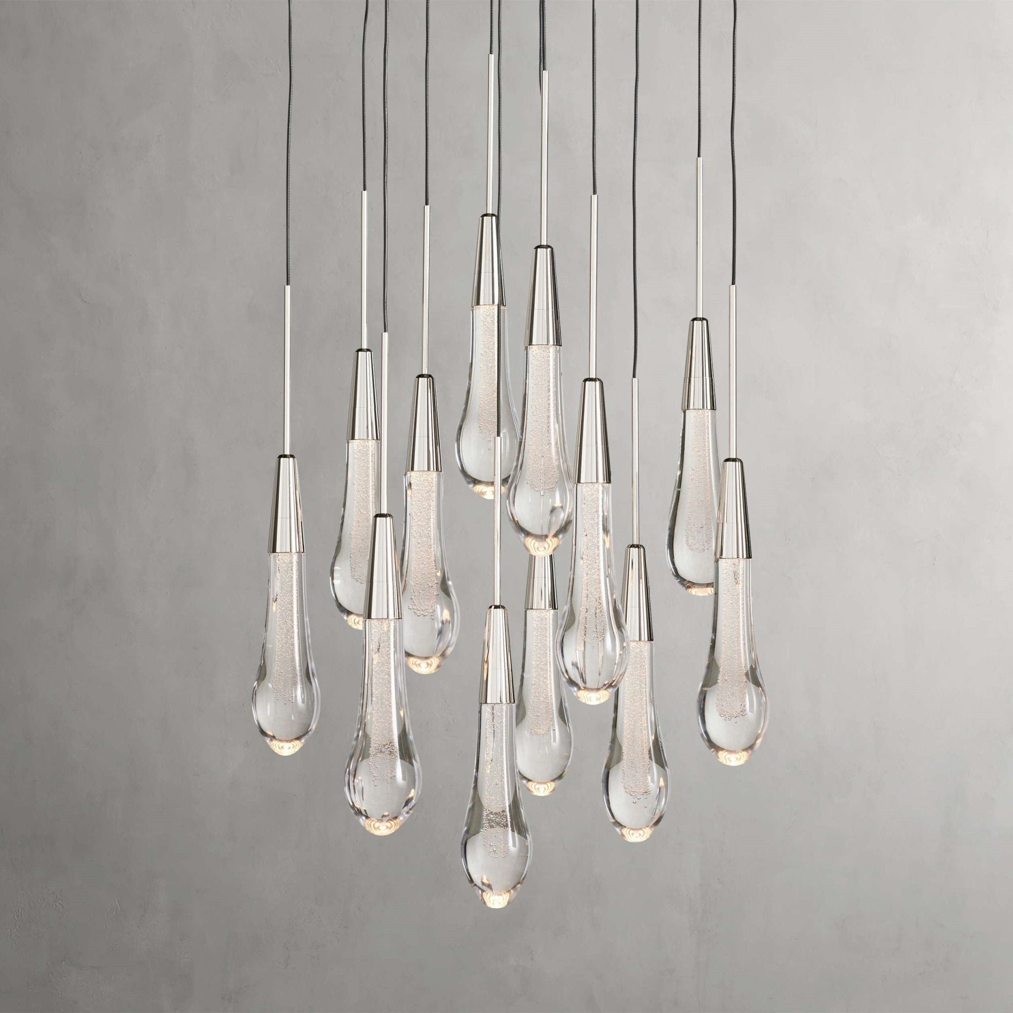 Soltaire Modern 17'' 24'' 36'' 58'' Round Chandelier Lighting - Cyran Lamps