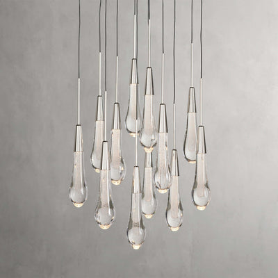 Soltaire Modern 17'' 24'' 36'' 58'' Round Chandelier Lighting - Cyran Lamps