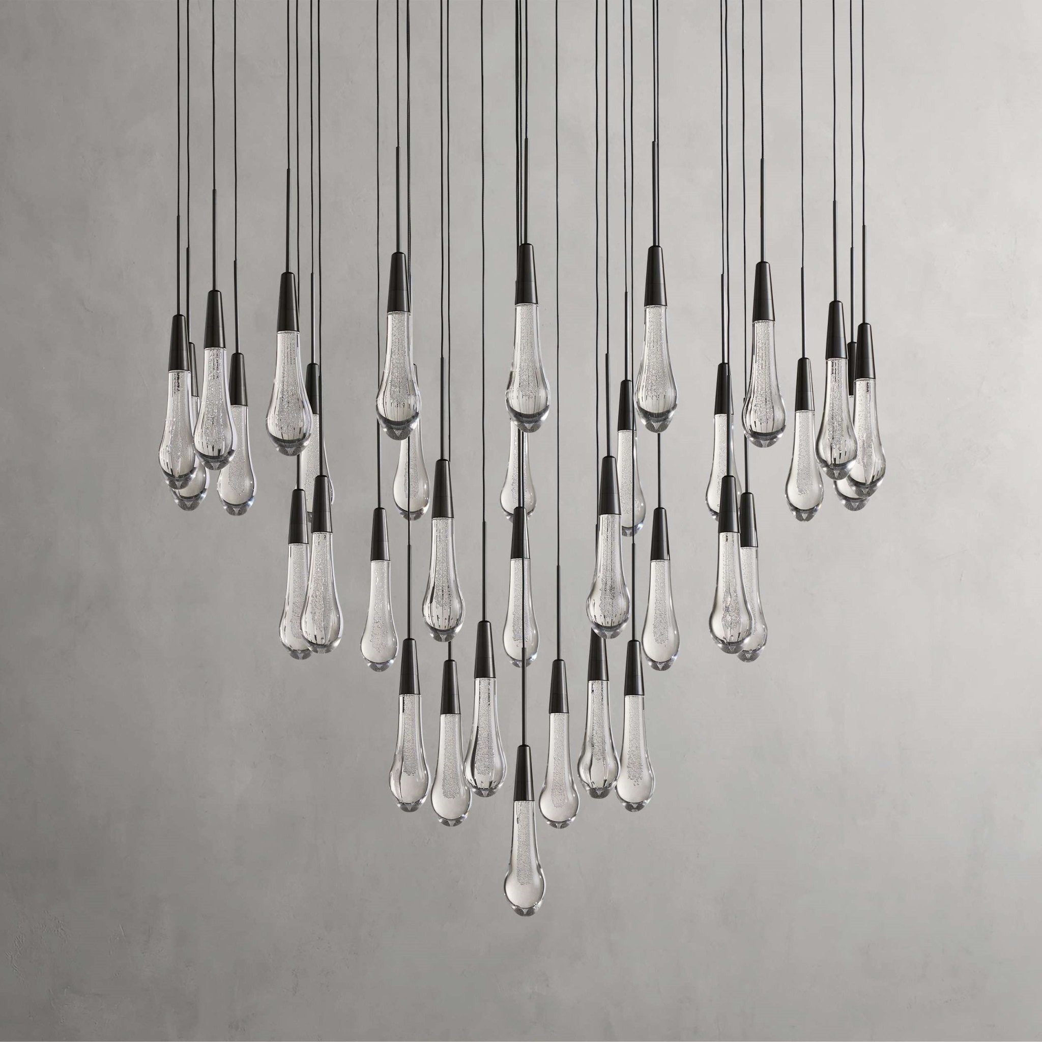 Soltaire Modern 17'' 24'' 36'' 58'' Round Chandelier Lighting - Cyran Lamps