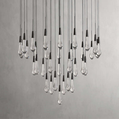 Soltaire Modern 17'' 24'' 36'' 58'' Round Chandelier Lighting - Cyran Lamps