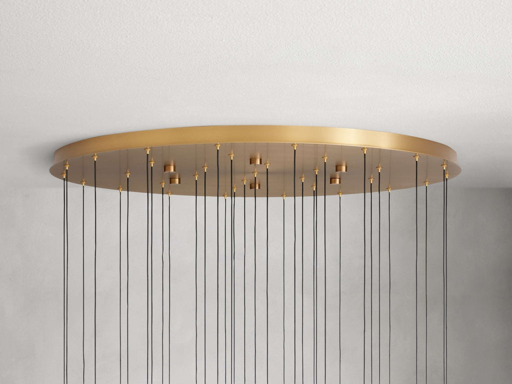 Soltaire Modern 17'' 24'' 36'' 58'' Round Chandelier Lighting - Cyran Lamps