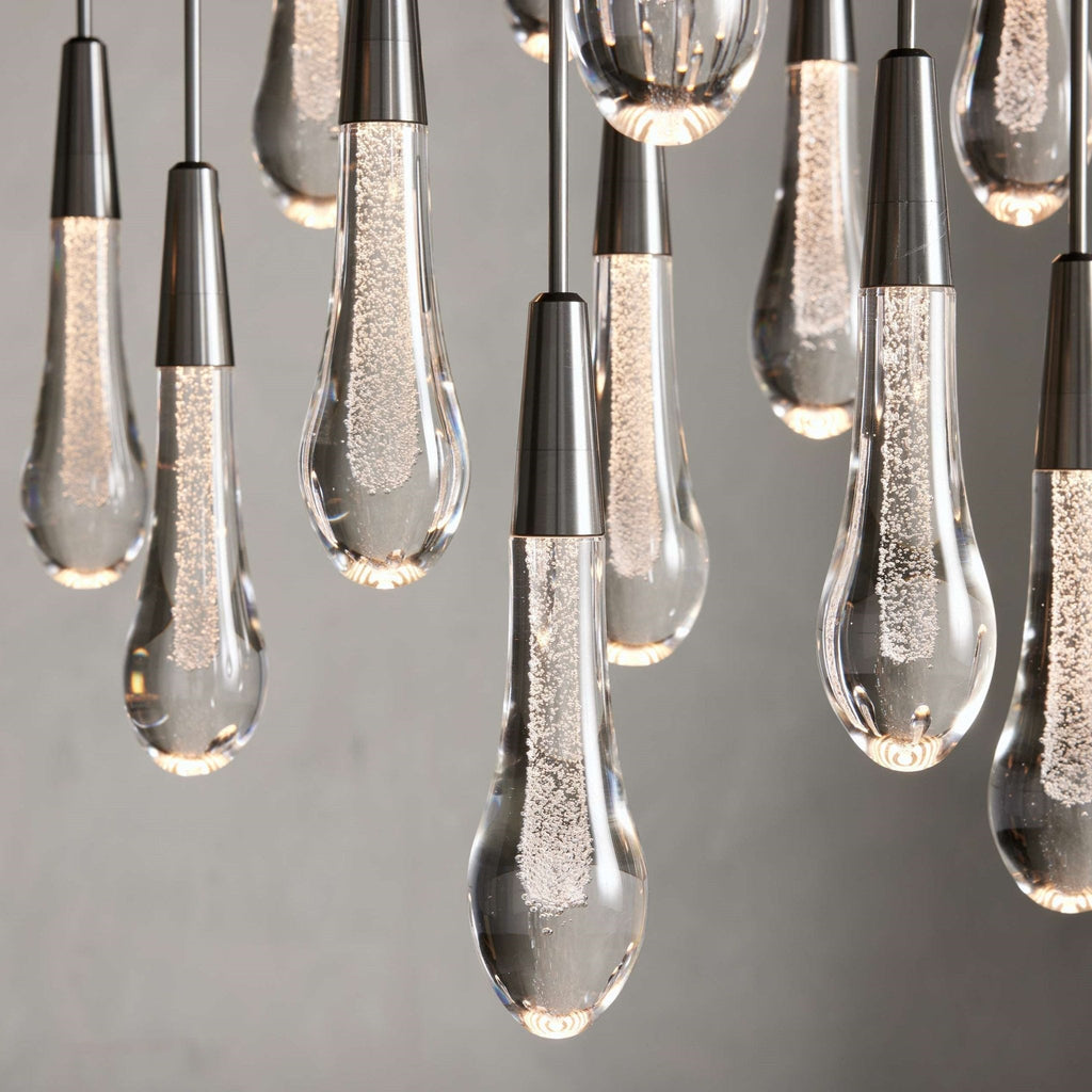 Soltaire Modern 17'' 24'' 36'' 58'' Round Chandelier Lighting - Cyran Lamps