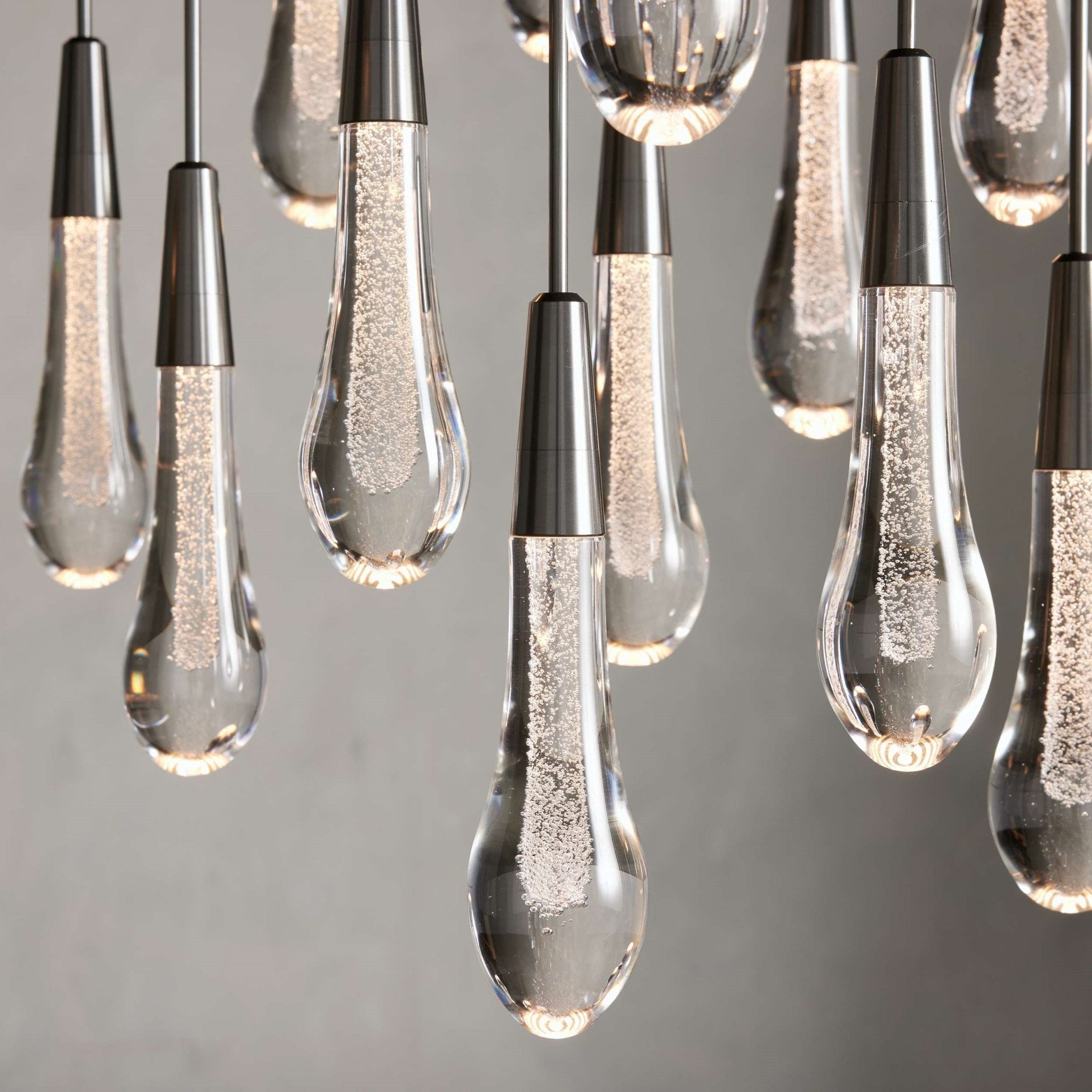 Soltaire Modern 17'' 24'' 36'' 58'' Round Chandelier Lighting - Cyran Lamps