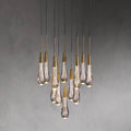 Soltaire Modern 17'' 24'' 36'' 58'' Round Chandelier Lighting - Cyran Lamps