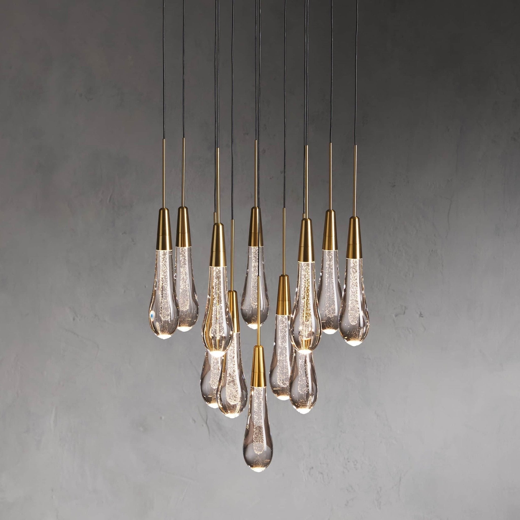 Soltaire Modern 17'' 24'' 36'' 58'' Round Chandelier Lighting - Cyran Lamps