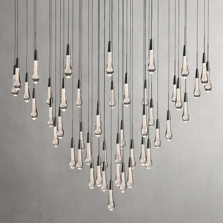 Soltaire Modern 17'' 24'' 36'' 58'' Round Chandelier Lighting - Cyran Lamps