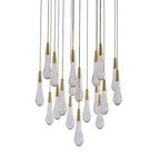 Soltaire Modern 17'' 24'' 36'' 58'' Round Chandelier Lighting - Cyran Lamps