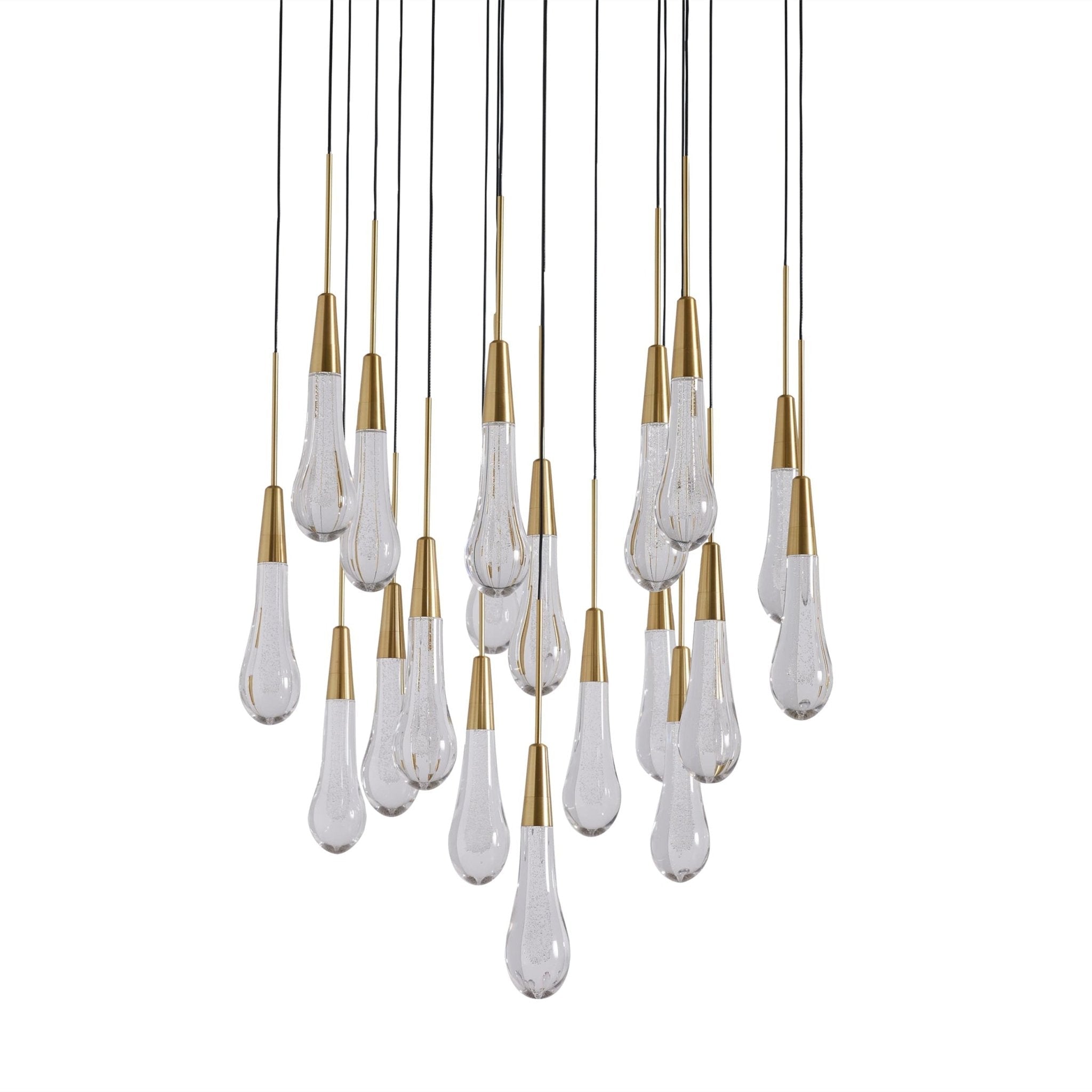 Soltaire Modern 17'' 24'' 36'' 58'' Round Chandelier Lighting - Cyran Lamps