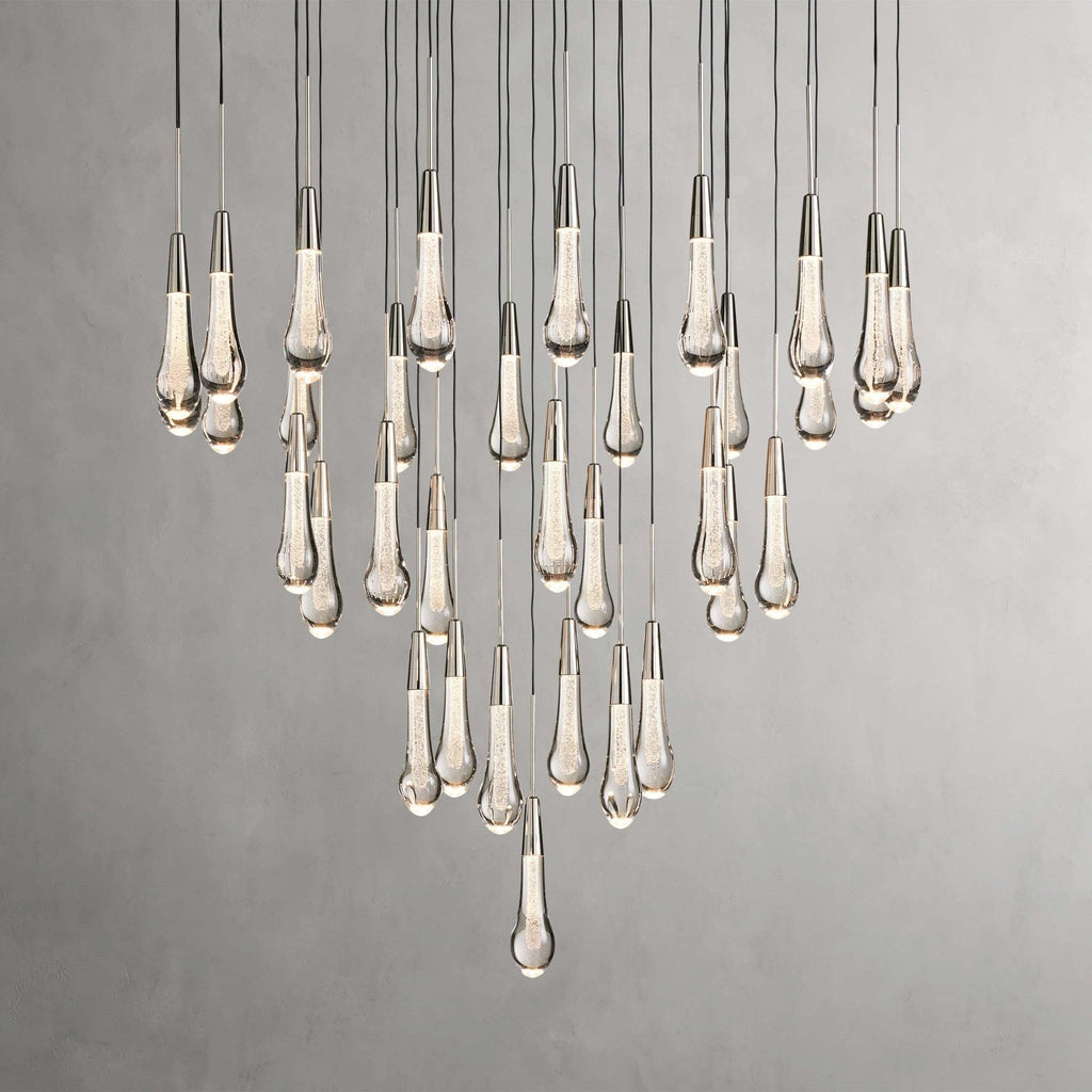 Soltaire Modern 17'' 24'' 36'' 58'' Round Chandelier Lighting - Cyran Lamps