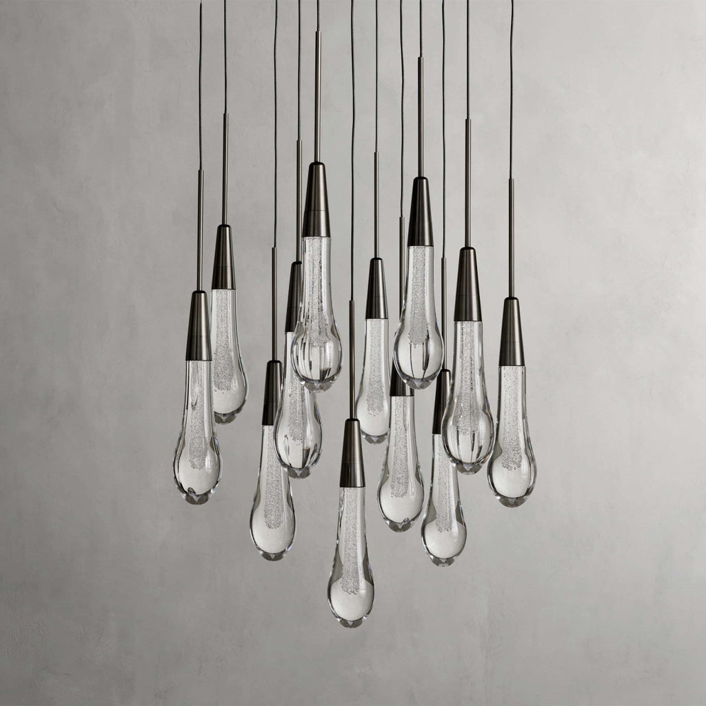 Soltaire Modern 17'' 24'' 36'' 58'' Round Chandelier Lighting - Cyran Lamps