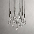Soltaire Modern 17'' 24'' 36'' 58'' Round Chandelier Lighting - Cyran Lamps
