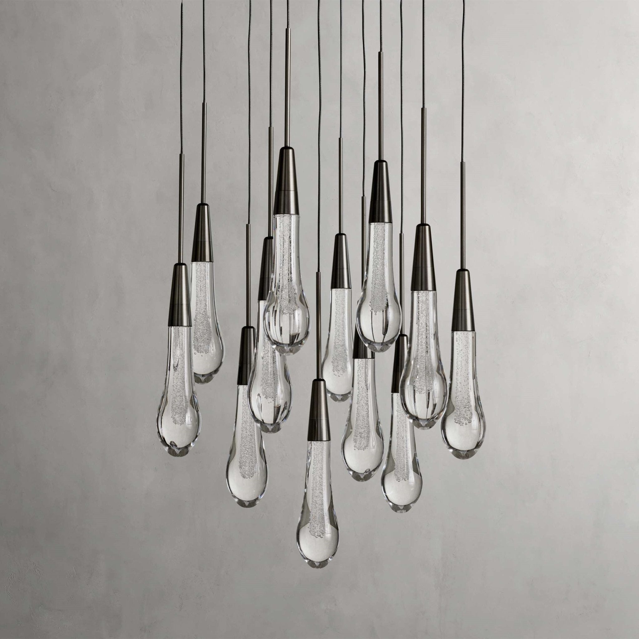 Soltaire Modern 17'' 24'' 36'' 58'' Round Chandelier Lighting - Cyran Lamps