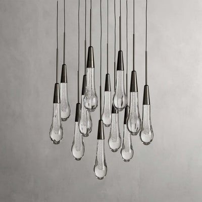 Soltaire Modern 17'' 24'' 36'' 58'' Round Chandelier Lighting - Cyran Lamps