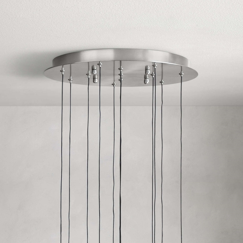 Soltaire Modern 17'' 24'' 36'' 58'' Round Chandelier Lighting - Cyran Lamps