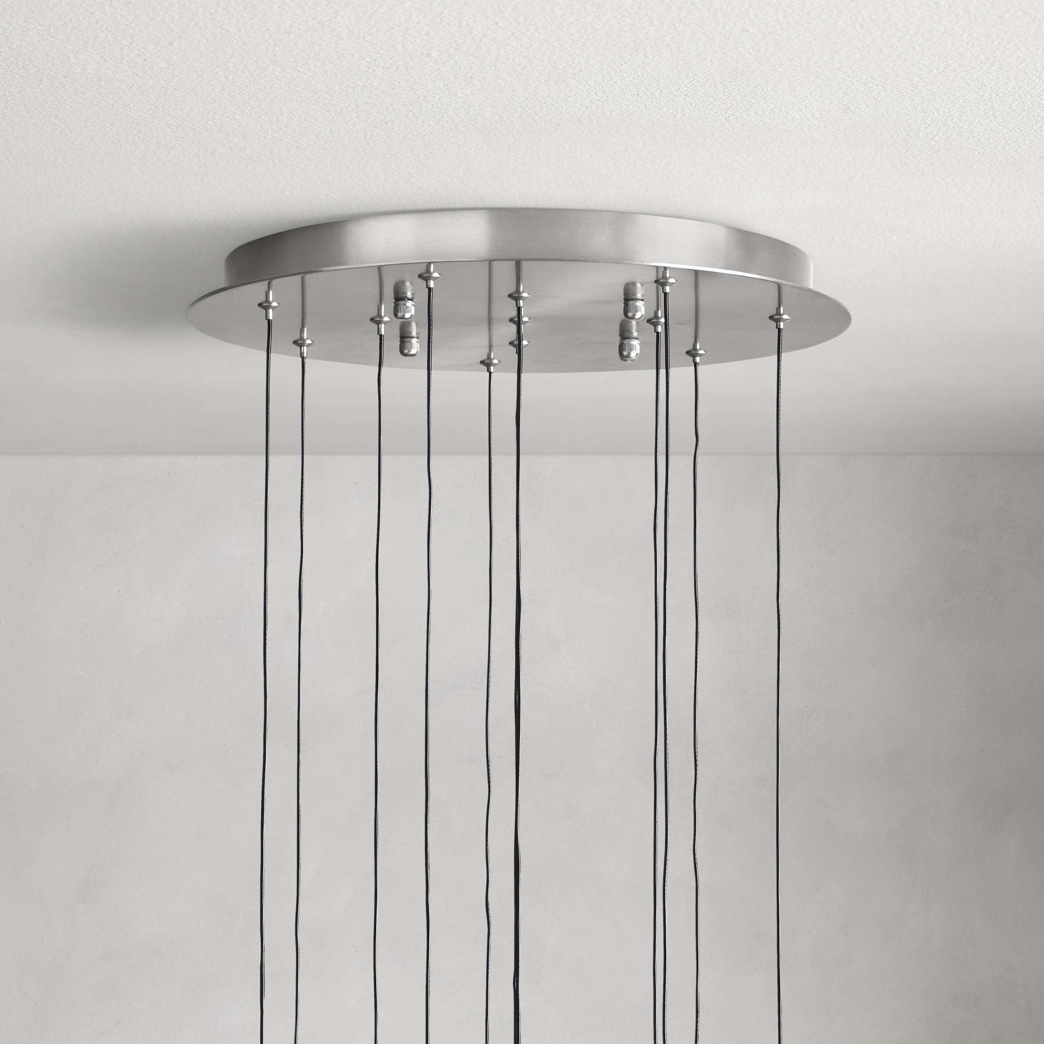 Soltaire Modern 17'' 24'' 36'' 58'' Round Chandelier Lighting - Cyran Lamps